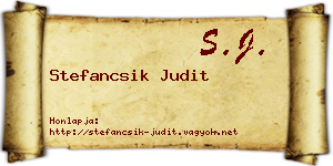 Stefancsik Judit névjegykártya