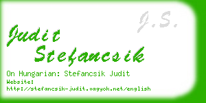 judit stefancsik business card